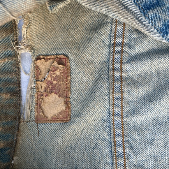 Vintage Levi’s 1970’s rustic trucker denim jean jacket men size M - Picture 4 of 9